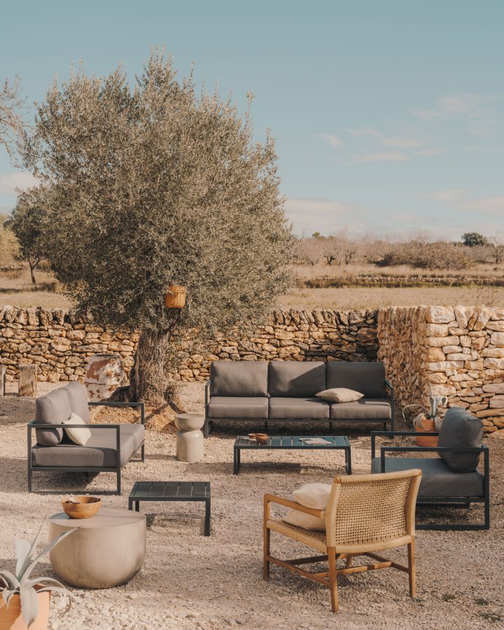 KAVE HOME Comova havebord, kvadratisk - grn aluminium (60x60)