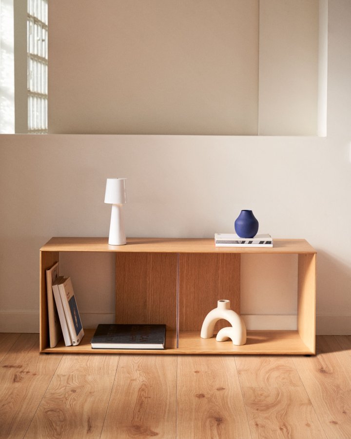 KAVE HOME Litto stor hyllemodul, rektangulr - brun eikefiner (101x38)