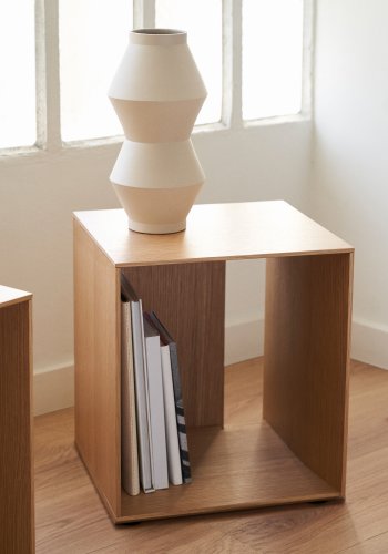 KAVE HOME Litto liten hyllemodul, rektangulr - brun valnttfinish (34x38)