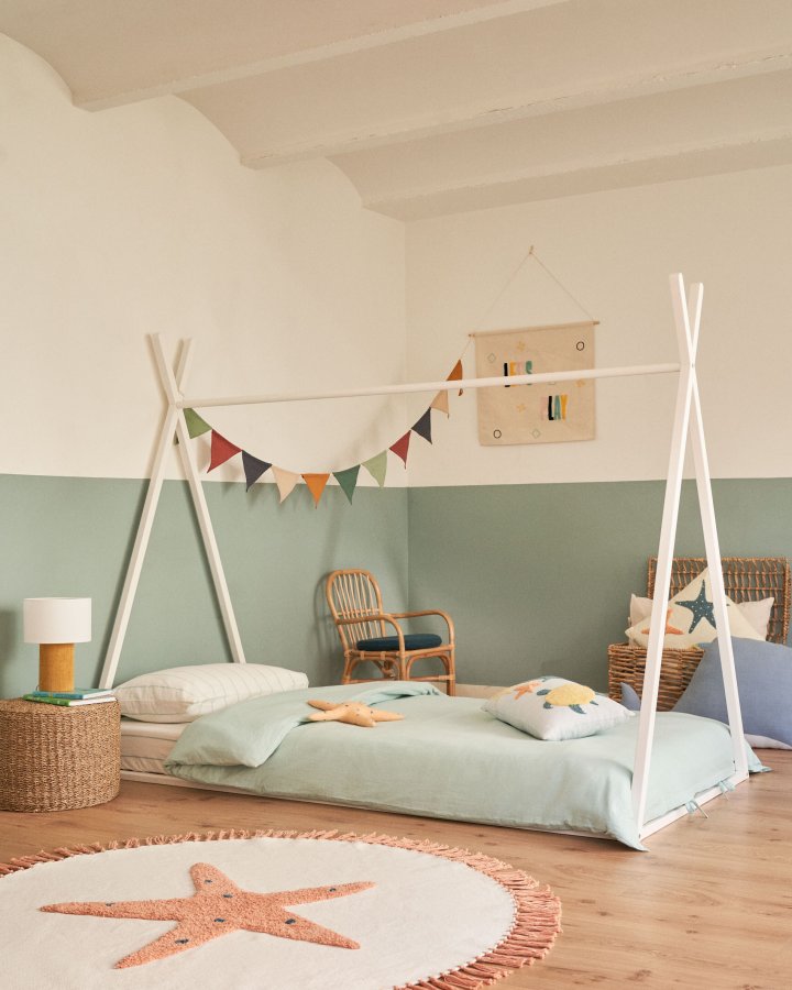 KAVE HOME Maralis tipi barneseng - hvit bketre (for 90x190 cm madrass)