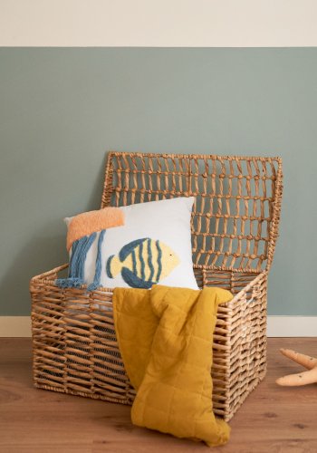 KAVE HOME Xuliana Korb, mit Deckel - natürliche Wasserhyazinthe (2er-Set)