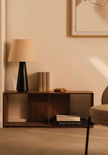 KAVE HOME Litto stor hyllemodul, rektangulr - brun valnttfinish (101x38)