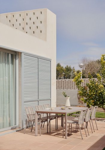 KAVE HOME Culip hagebord, rektangulrt - brunt aluminium (220x100)