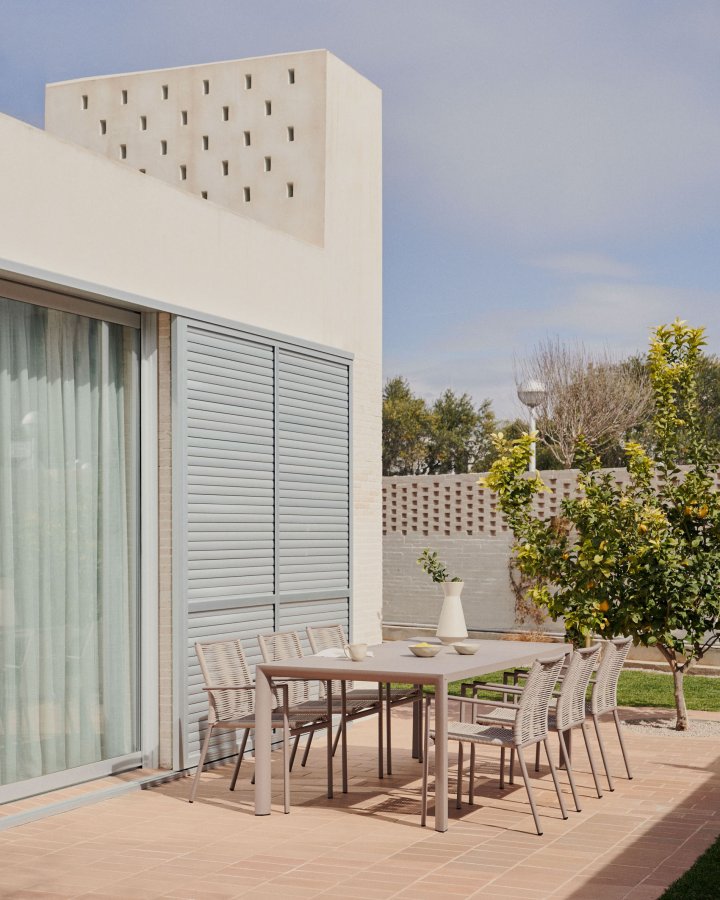 KAVE HOME Culip hagebord, rektangulrt - brunt aluminium (220x100)