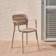 KAVE HOME Morella hagestol, med armlener - beige plast