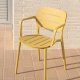 KAVE HOME Morella hagestol, med armlener - sennepsgul plast