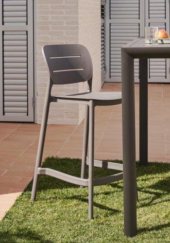 KAVE HOME Morella utendrs barkrakk, med rygg og fotsttte - gr plast