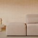 KAVE HOME Neom endepuffmodul - beige stoff (75x89)