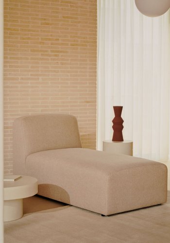 KAVE HOME Neom sjeselongmodul - beige stoff