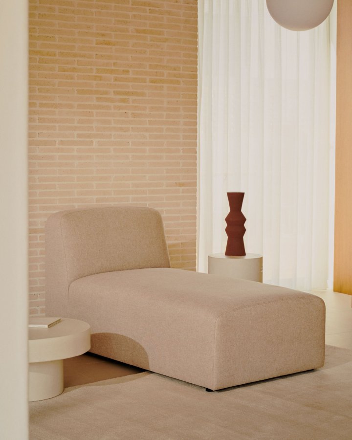 KAVE HOME Neom sjeselongmodul - beige stoff