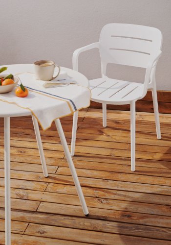 KAVE HOME Montjoi hagebord, rundt - hvitt stl (70)