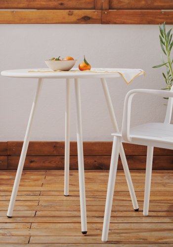 KAVE HOME Montjoi hagebord, rundt - hvitt stl (70)