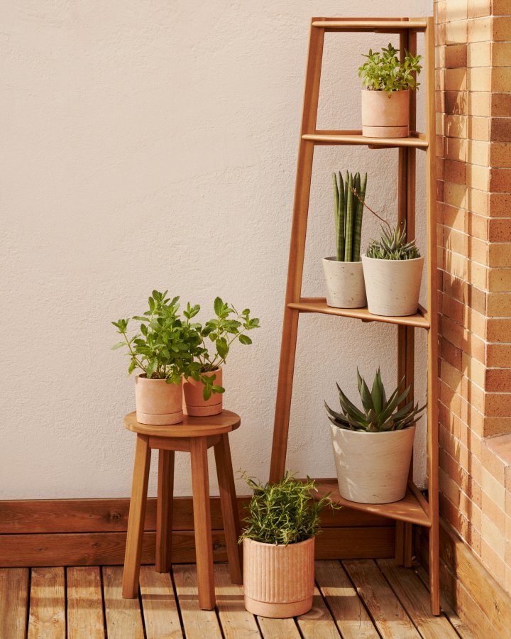 KAVE HOME Victora utendrs bokhylle - naturlig akasietre