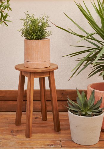 KAVE HOME Amel utendrs fotskammel - naturlig akasietre