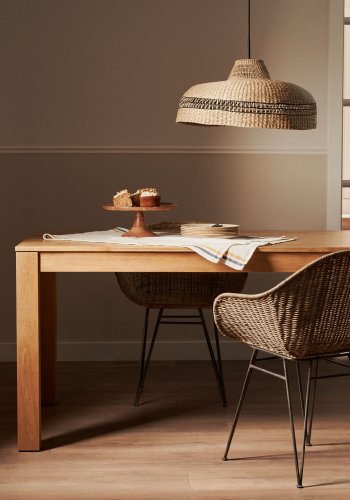 KAVE HOME Indra spisebord, med uttrekk - naturlig eik (120(200)x75)