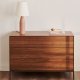 KAVE HOME Vedrana kommode, m. 3 skuffer - brun valnttfiner og sort stl