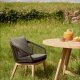 KAVE HOME Portalo hagestol, med armlener - svart tau og akasietre