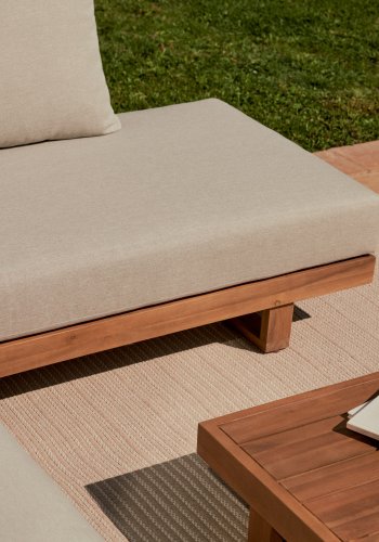 KAVE HOME Raco utendrs 5-manns hjrnesofa og salongbord - akasietre