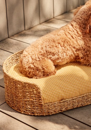 KAVE HOME Fliicker hundekurv, oval - naturlig sjgress (60x35)
