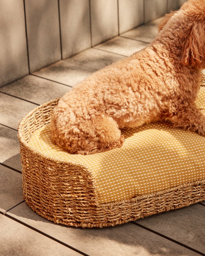 KAVE HOME Fliicker hundekurv, oval - naturlig sjgress (60x35)