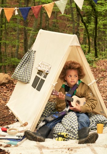 KAVE HOME Yanil tipitelt i 100 % hvit bomull, 100 x 90 cm