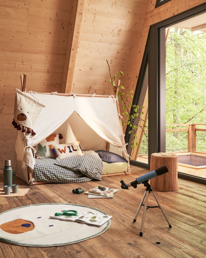 KAVE HOME Maralis tipi barneseng - naturlig ask (70x140)