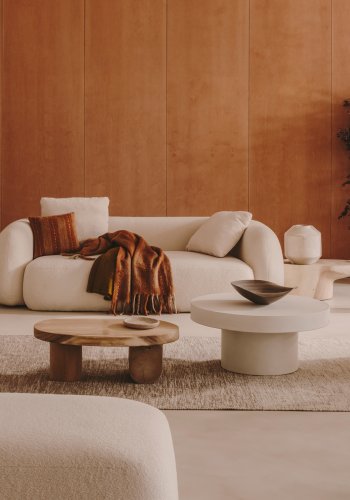 KAVE HOME Martina pute ecru boucl 52 x 52 cm