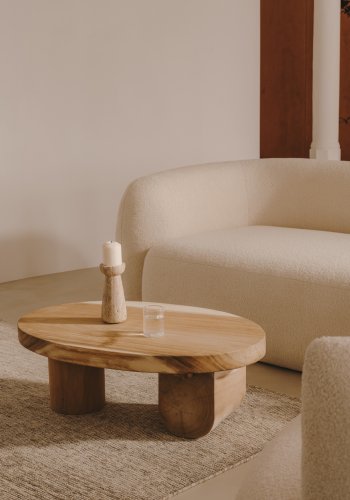 KAVE HOME Mosi salongbord - naturlig mungurtre (90x60)