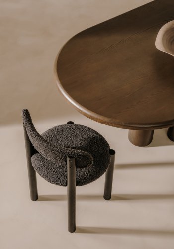 KAVE HOME Mailen spisebord, ovalt - mrk brun ask finer (220x105)