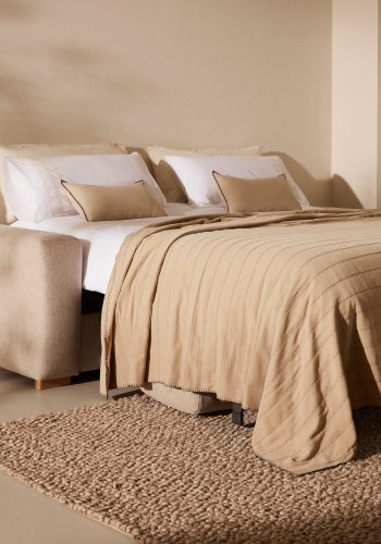 KAVE HOME Anley 2-personers sovesofa - beige stoff (204 cm)