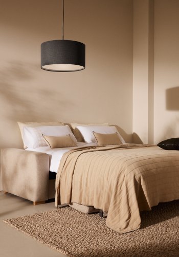 KAVE HOME Anley 3-personers sovesofa - beige stoff (224cm)