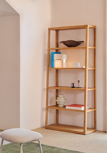 KAVE HOME Maymai bokhylle, m. 4 hyller - naturlig eik