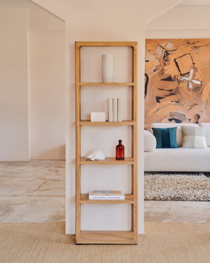 KAVE HOME Maymai bokhylle, m. 4 hyller - naturlig eik