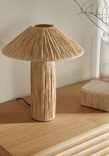 KAVE HOME Samse bordlampe - naturlig polyrotting/rotting