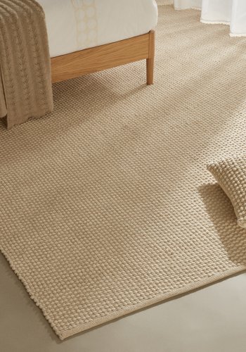 KAVE HOME Mascarell-teppe, bomull og polyester i hvitt, 200 x 300 cm