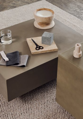 KAVE HOME Rustella hagebord. rektangulr - gr sement (80x60)