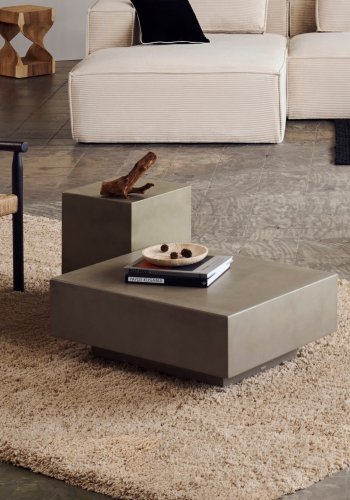 KAVE HOME Rustella hagebord. rektangulr - gr sement (80x60)