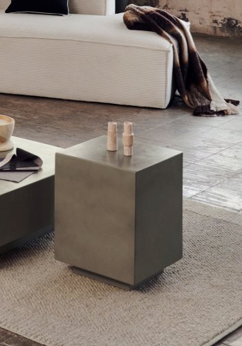 KAVE HOME Rustella utendrs sidebord, firkantet - gr sement 35x35)