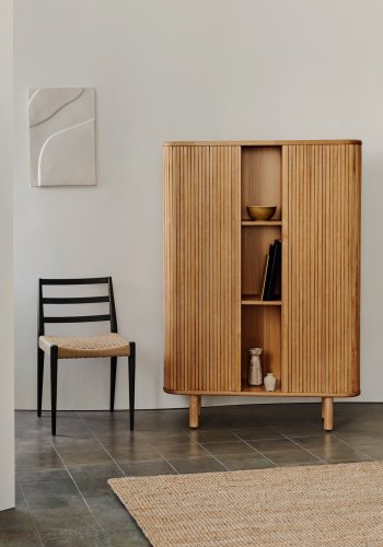 KAVE HOME Mailen skap, m. 2 drer og 2 hyller - finér i naturlig ask