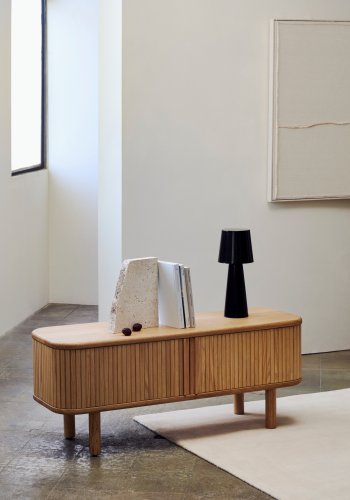 KAVE HOME Mailen TV-bord, m. 2 drer - finér i naturlig ask (120x40)