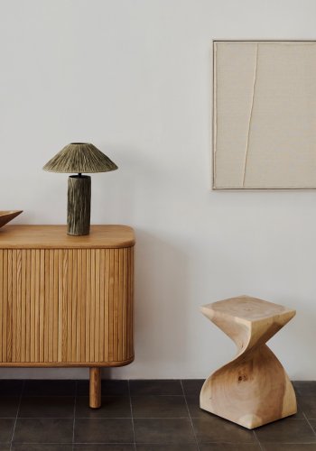 KAVE HOME firkantet Hakon sidebord - naturlig mungurtre (30x30)