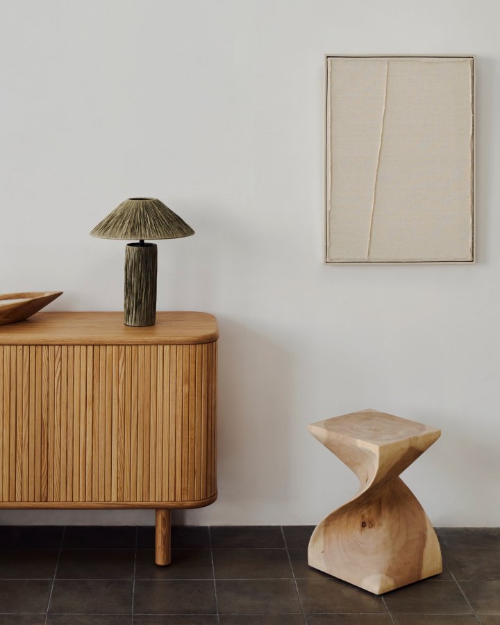 KAVE HOME firkantet Hakon sidebord - naturlig mungurtre (30x30)