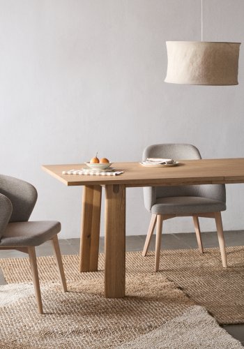 KAVE HOME Maelan rutete teppe i jute og bomull 160 x 230 cm