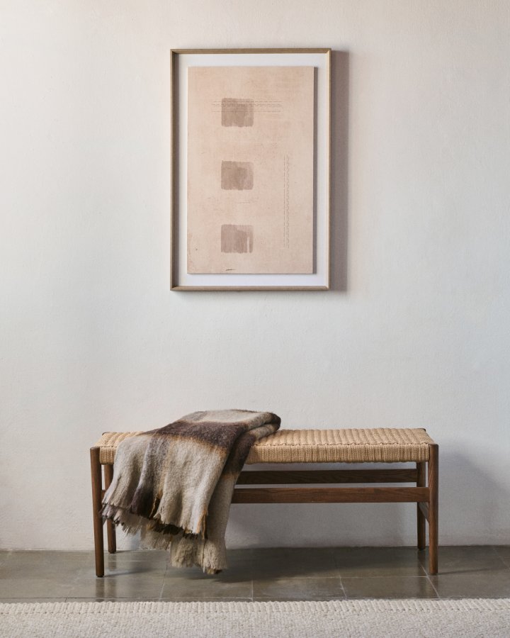 KAVE HOME Sormina-bilde med 3 brune firkanter 60 x 90 cm