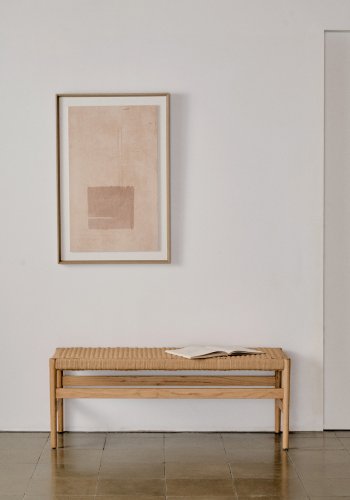 KAVE HOME Sormina-bilde med brunt kvadrat 60 x 90 cm