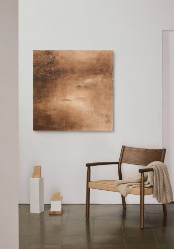 KAVE HOME Yalia lenestol, med armlener - naturlig tau og valnttfarget eik