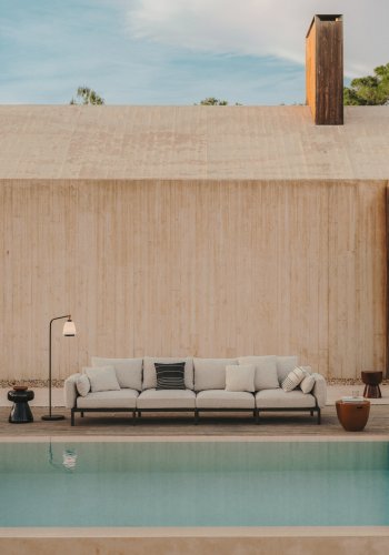 KAVE HOME Sorells utendrs 4-personers modulsofa - gr aluminium (370 cm)