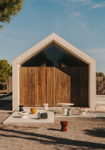 KAVE HOME Mesquida utendrs sidebord, rundt - keramikk med glasert terrakotta-finish (35)