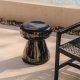 KAVE HOME Manya utendrs lounge sidebord, rundt - svart sementkeramikk (38)