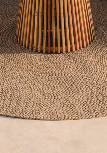 KAVE HOME Despas utendrs teppe, rundt - beige polypropylen (200)